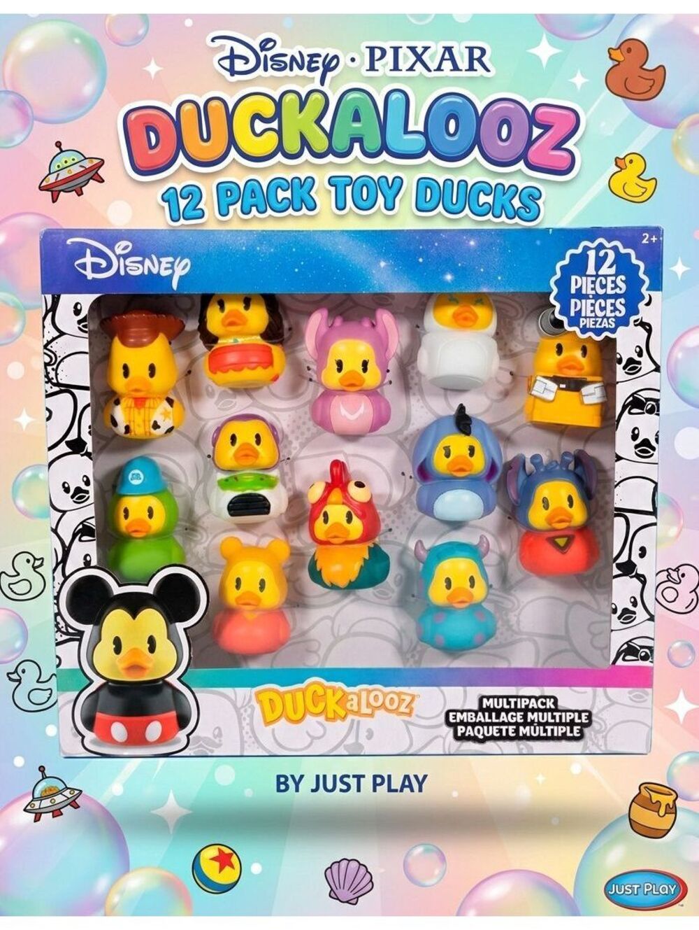Disney Pixar Duckalooz 12 Pack Toy Ducks Woody Stitch WALL-E Pooh Just Play NIB